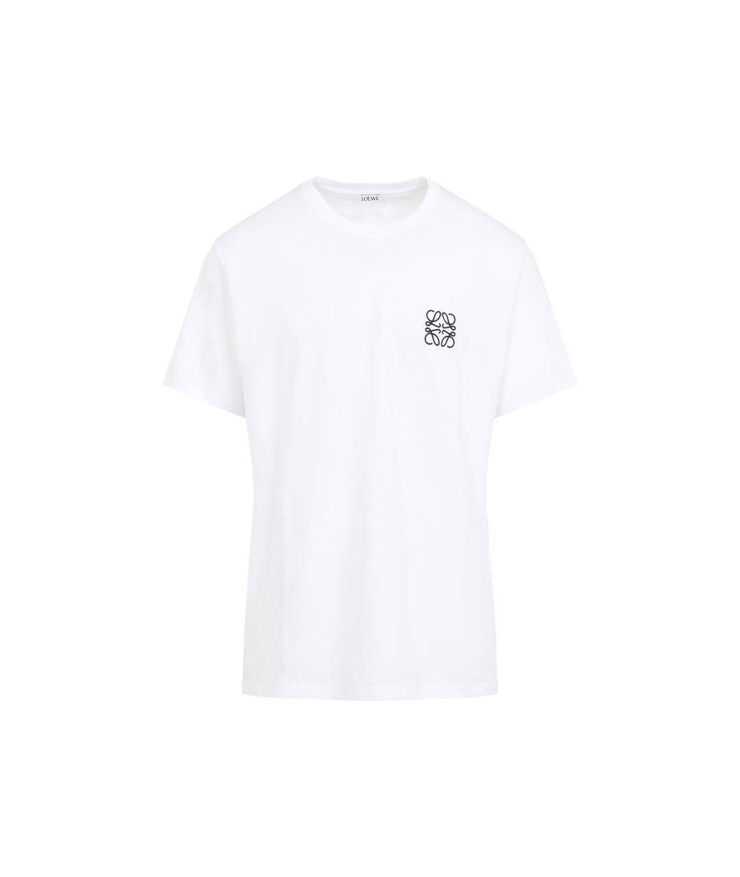LOEWE Белая хлопковая футболка, фото 1