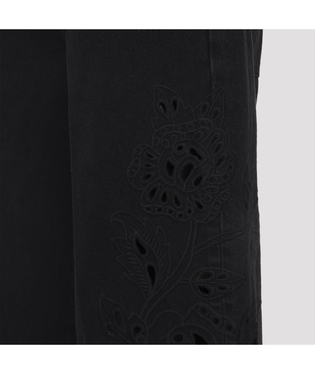 FARM RIO Черные хлопковые прямые джинсы, фото 5