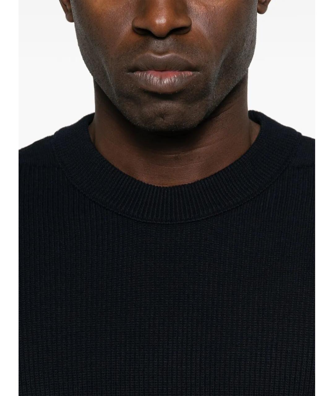 STONE ISLAND Синий хлопковый джемпер / свитер, фото 5