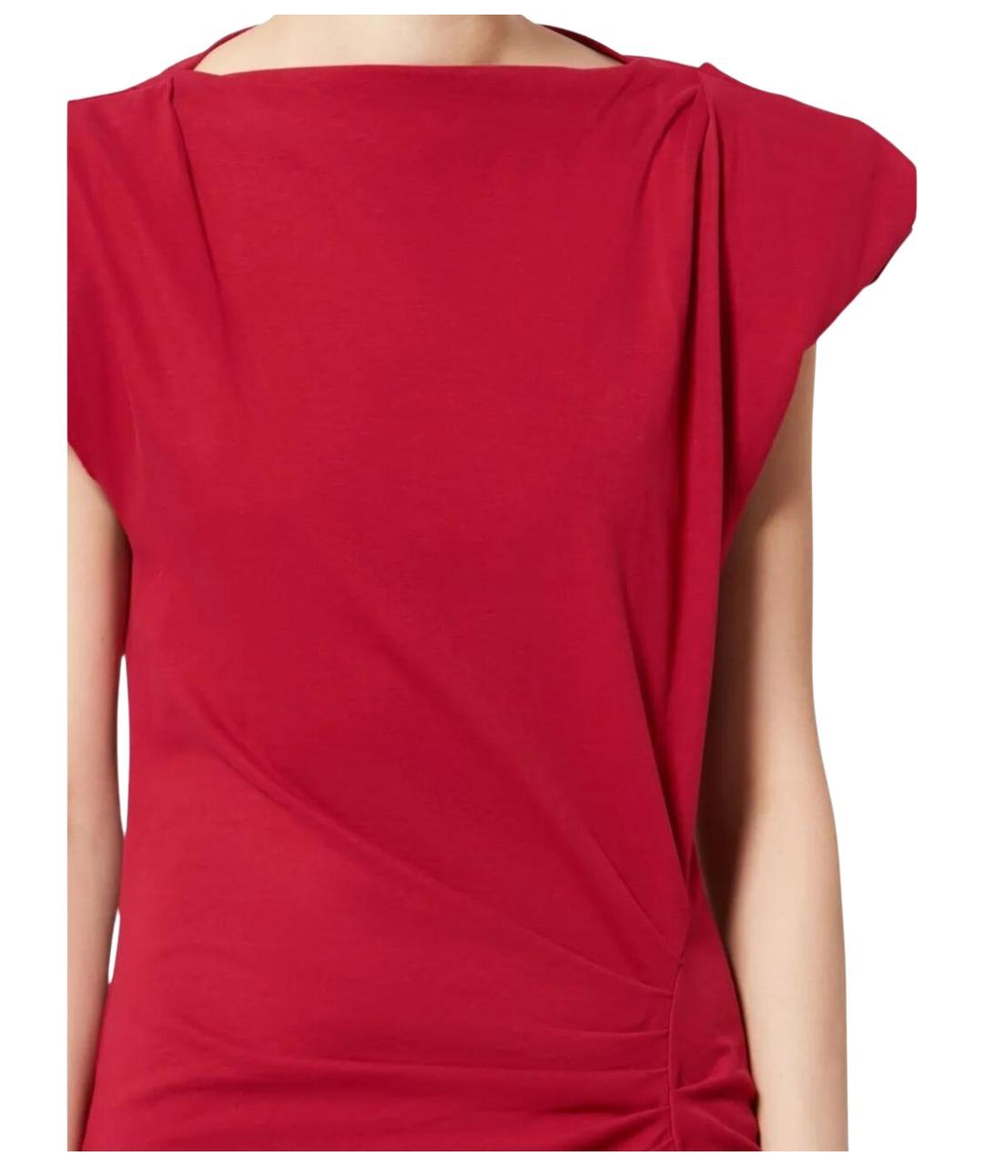 ISABEL MARANT Красное хлопковое вечернее платье, фото 4