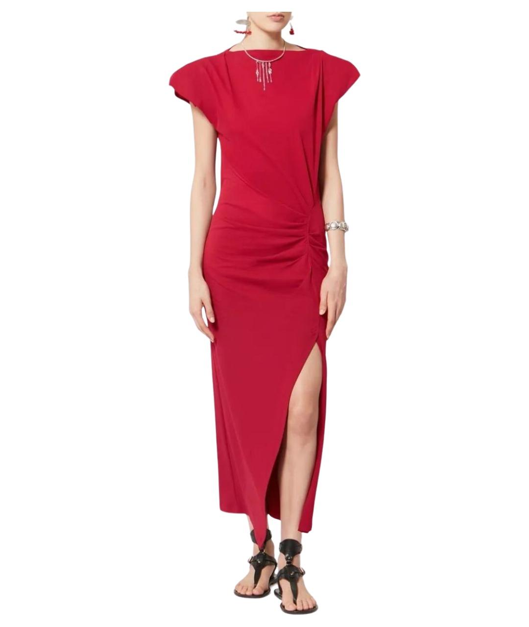 ISABEL MARANT Красное хлопковое вечернее платье, фото 2