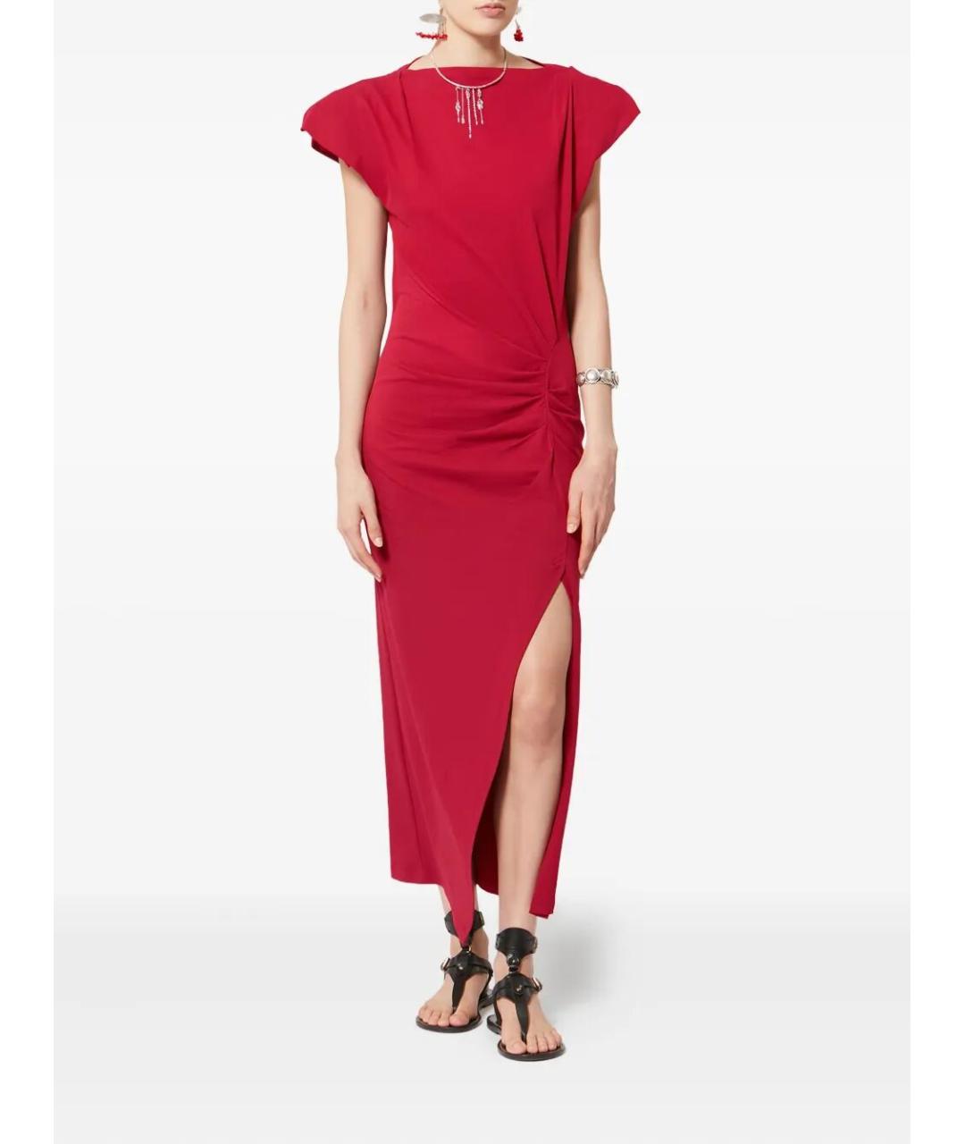 ISABEL MARANT Красное хлопковое вечернее платье, фото 2