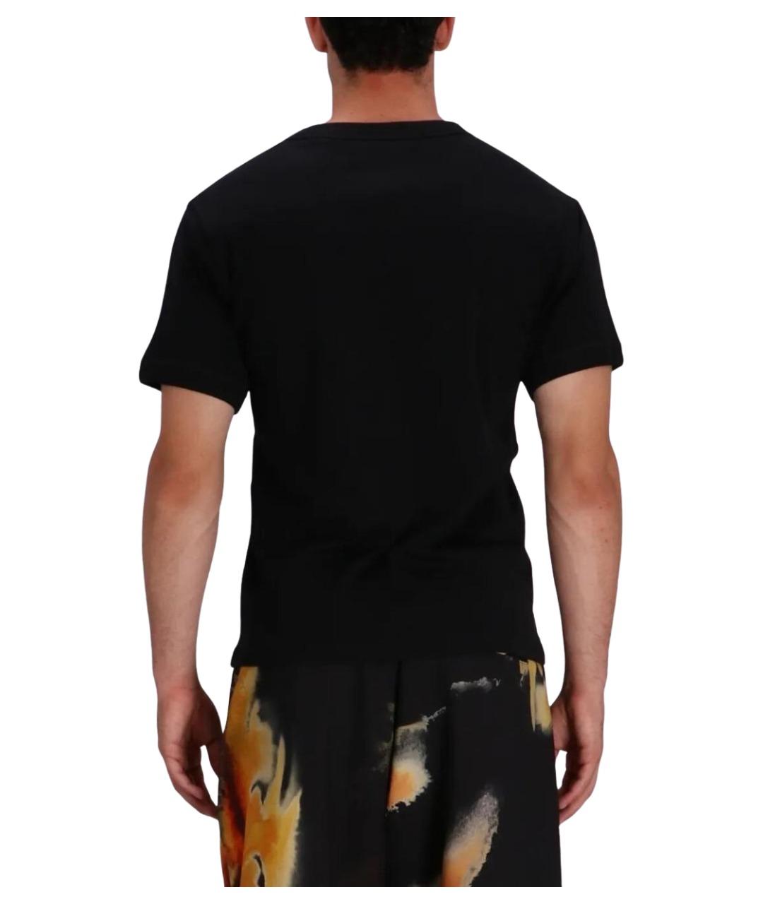 Y-3 Черная хлопковая футболка, фото 3