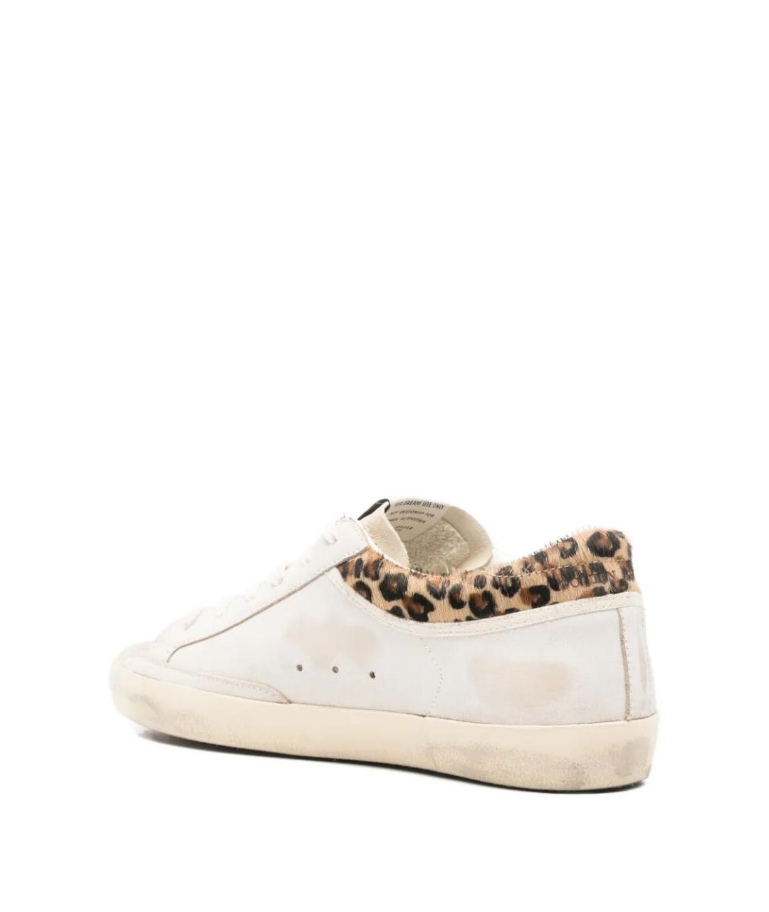 GOLDEN GOOSE DELUXE BRAND Бежевые кожаные кеды, фото 3