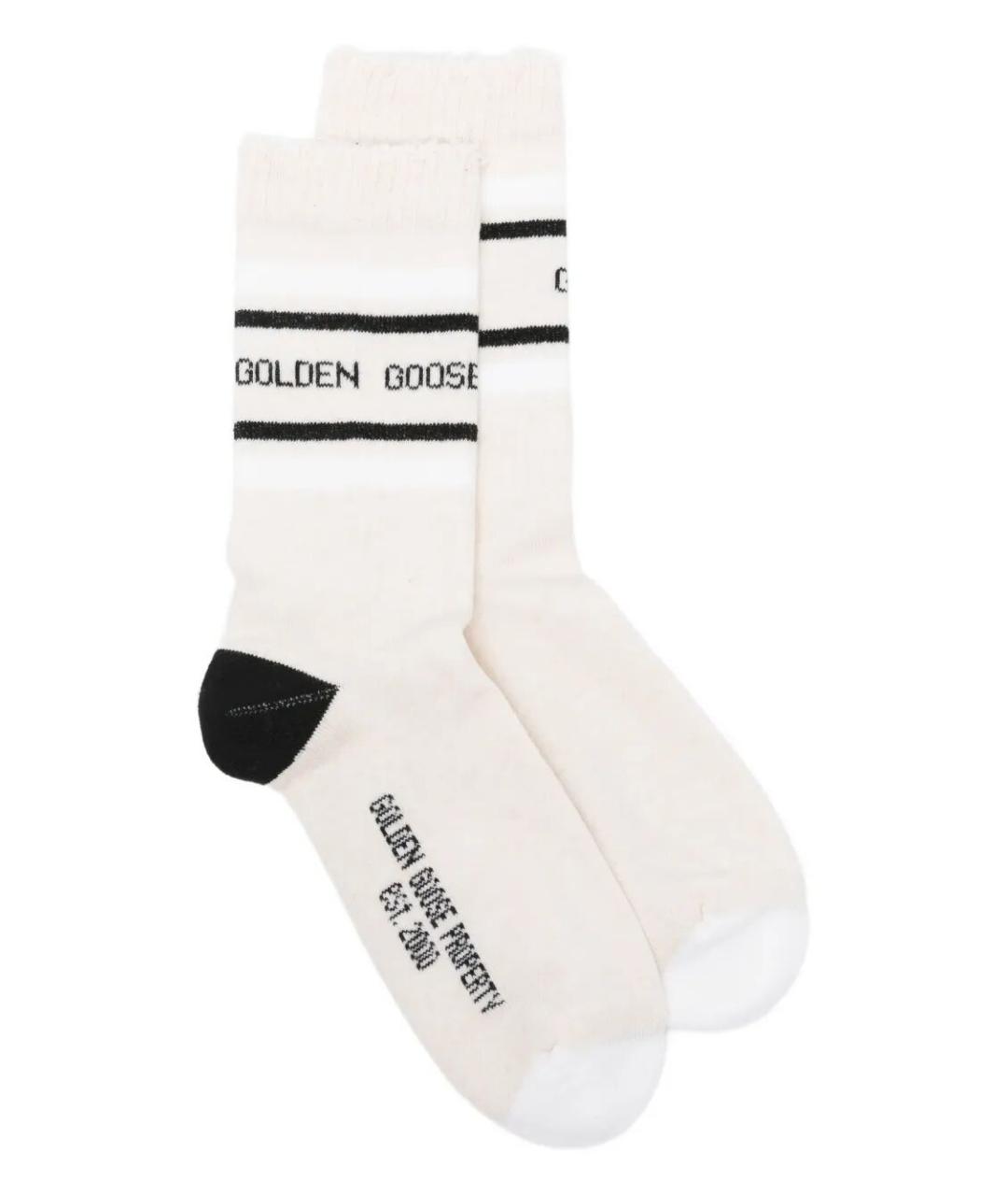 GOLDEN GOOSE DELUXE BRAND Бежевые носки, чулки и колготы, фото 1