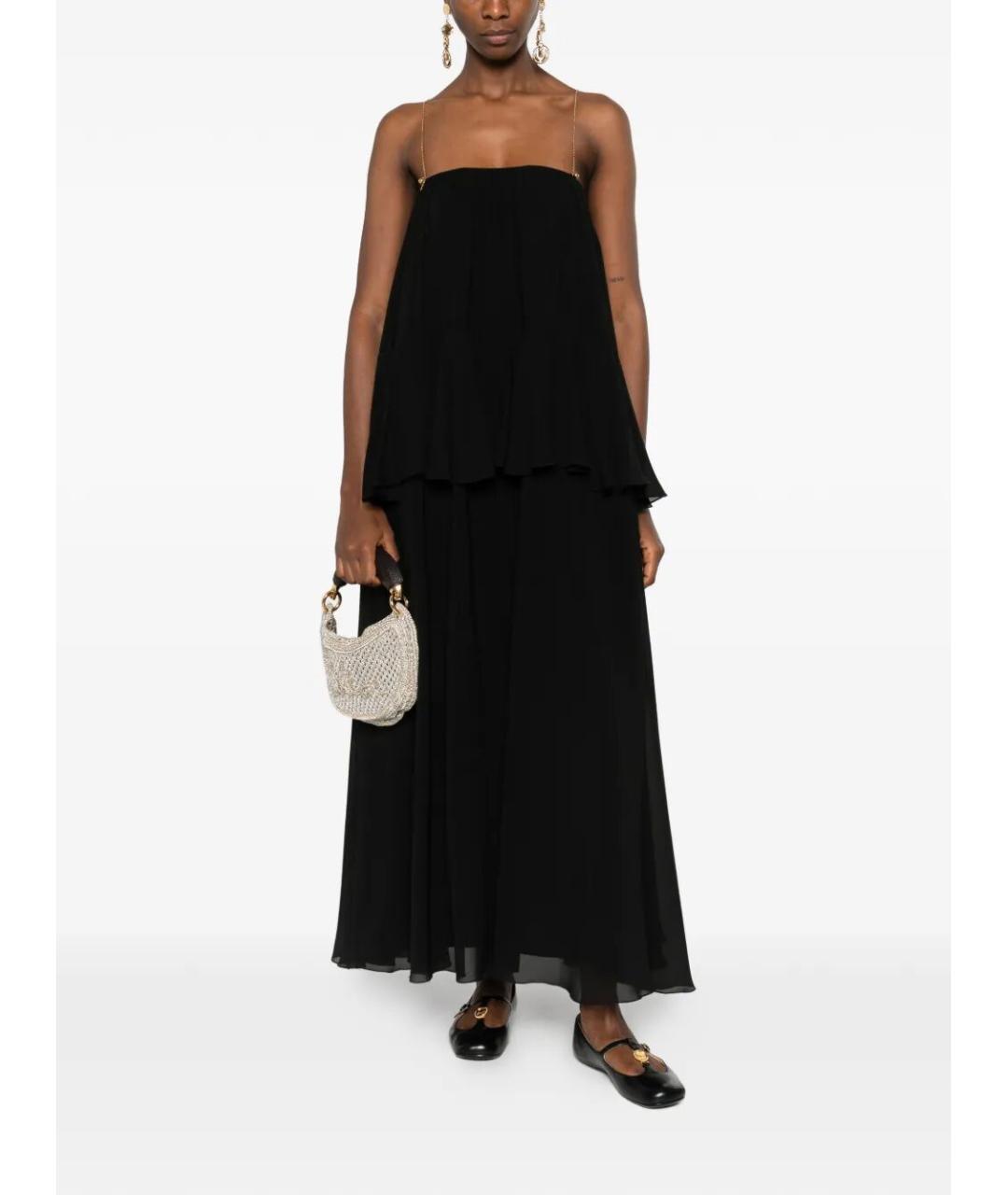 CHLOE Черное шелковое платье, фото 3