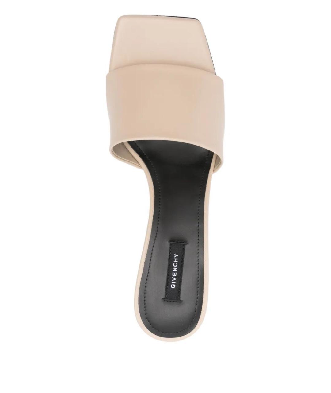 GIVENCHY Бежевые кожаные мюли, фото 4