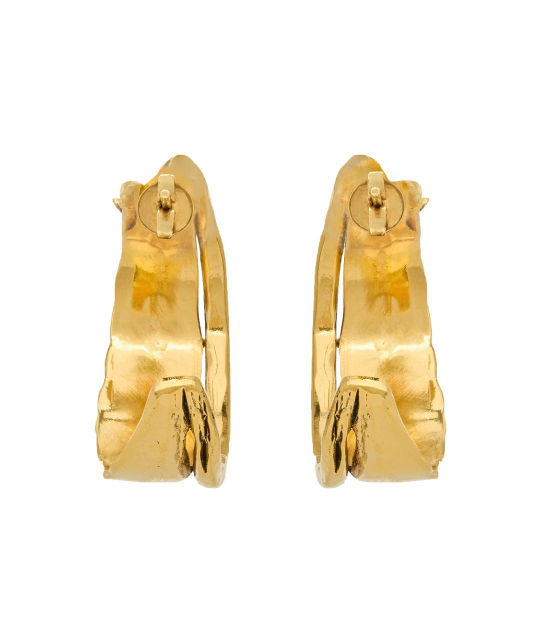 SAINT LAURENT Золотые металлические серьги, фото 2