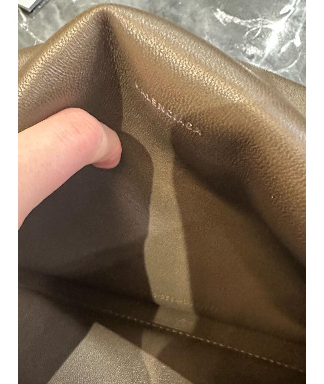 BALENCIAGA Коричневая кожаная сумка через плечо, фото 4
