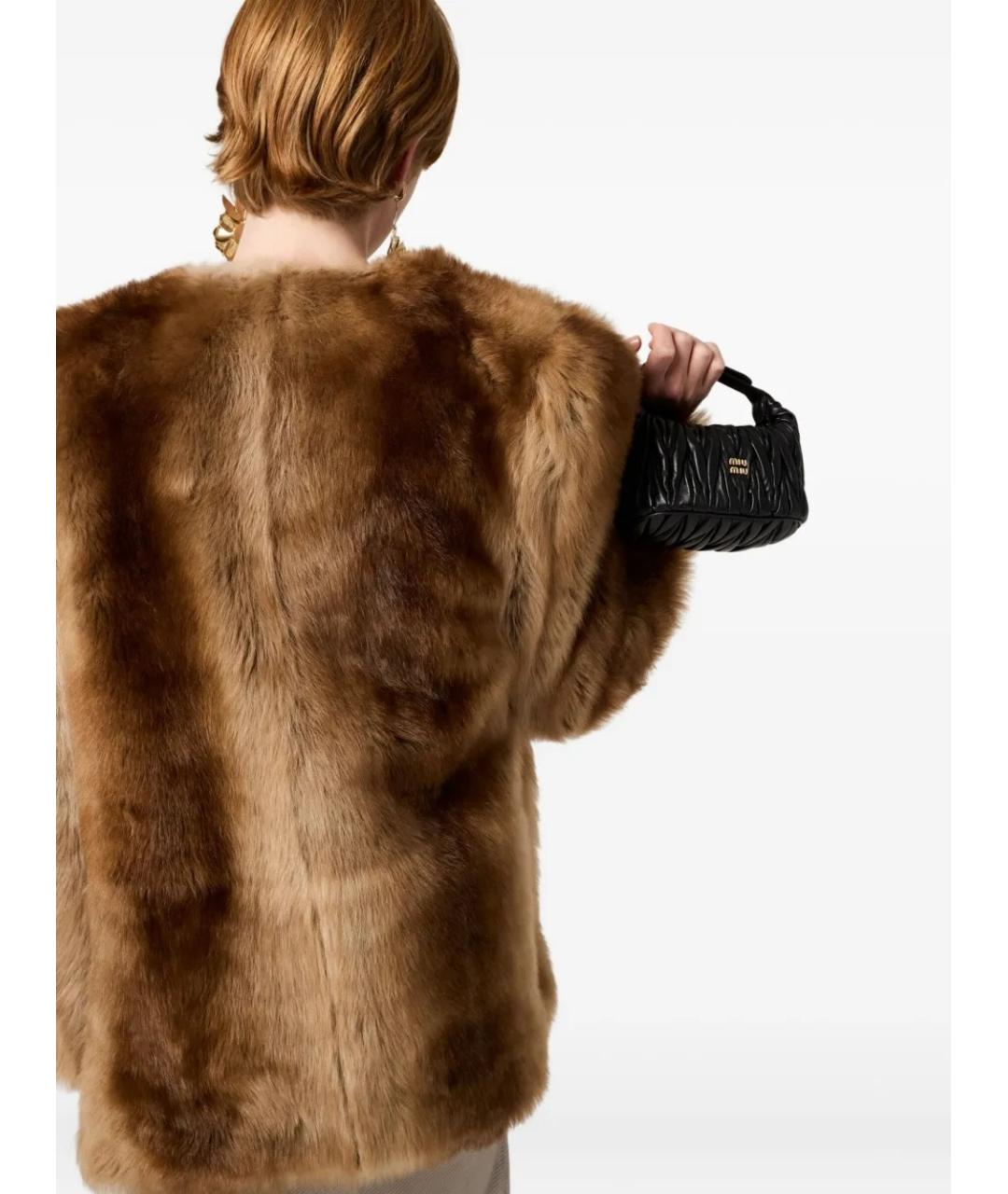 MIU MIU Черная кожаная сумка с короткими ручками, фото 2