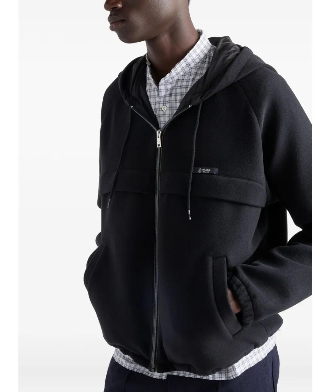 PRADA Черная полиамидовая куртка, фото 4