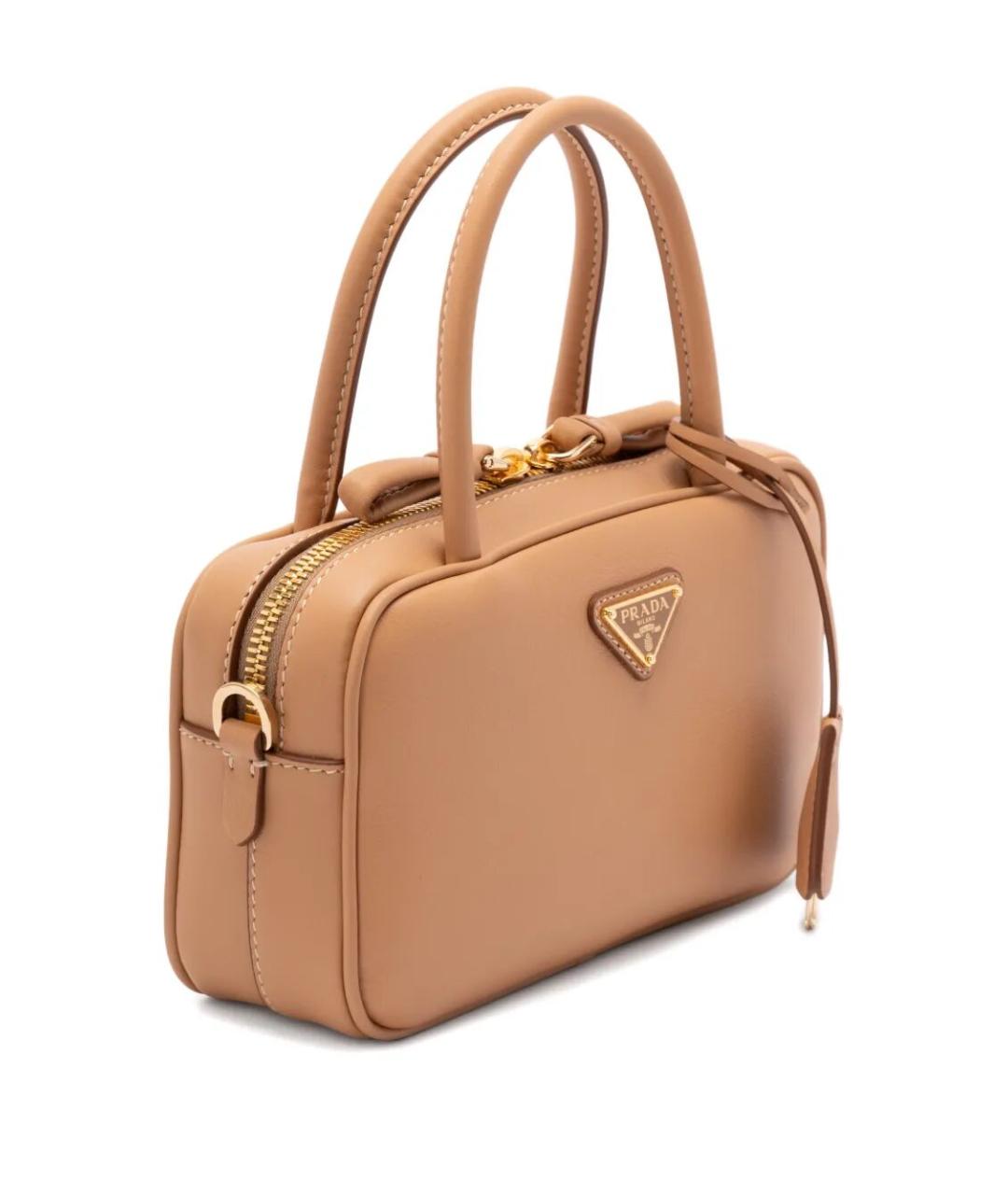 PRADA Бежевая кожаная сумка тоут, фото 2