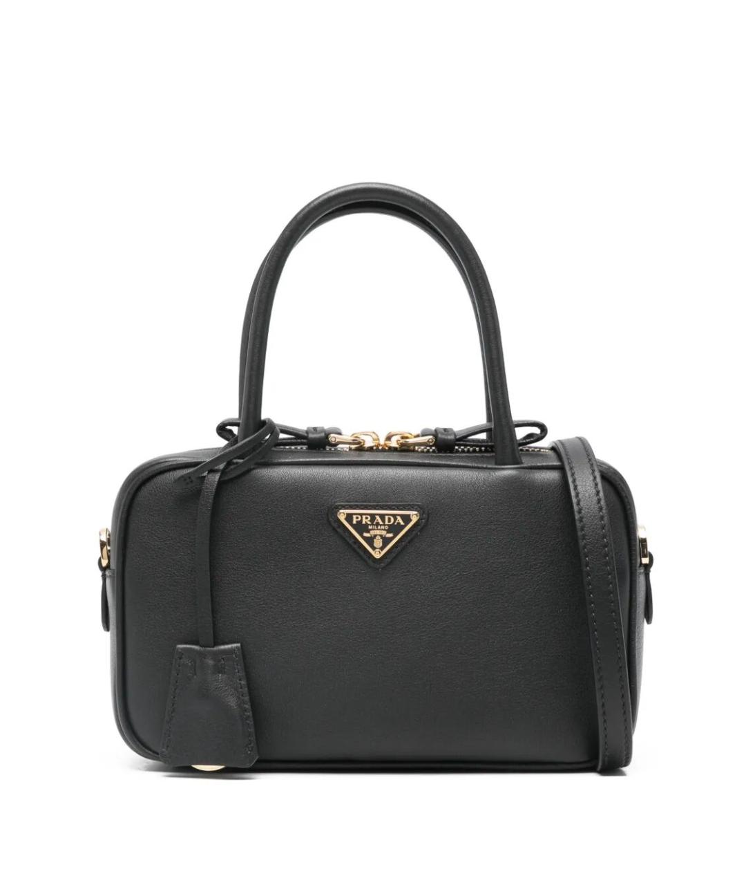 PRADA Черная кожаная сумка тоут, фото 1