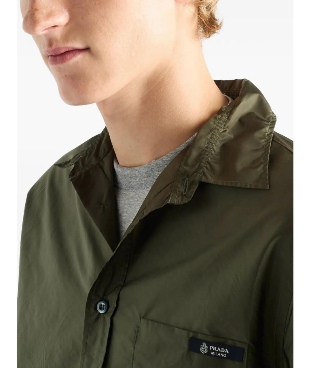 PRADA Хаки кэжуал рубашка, фото 5