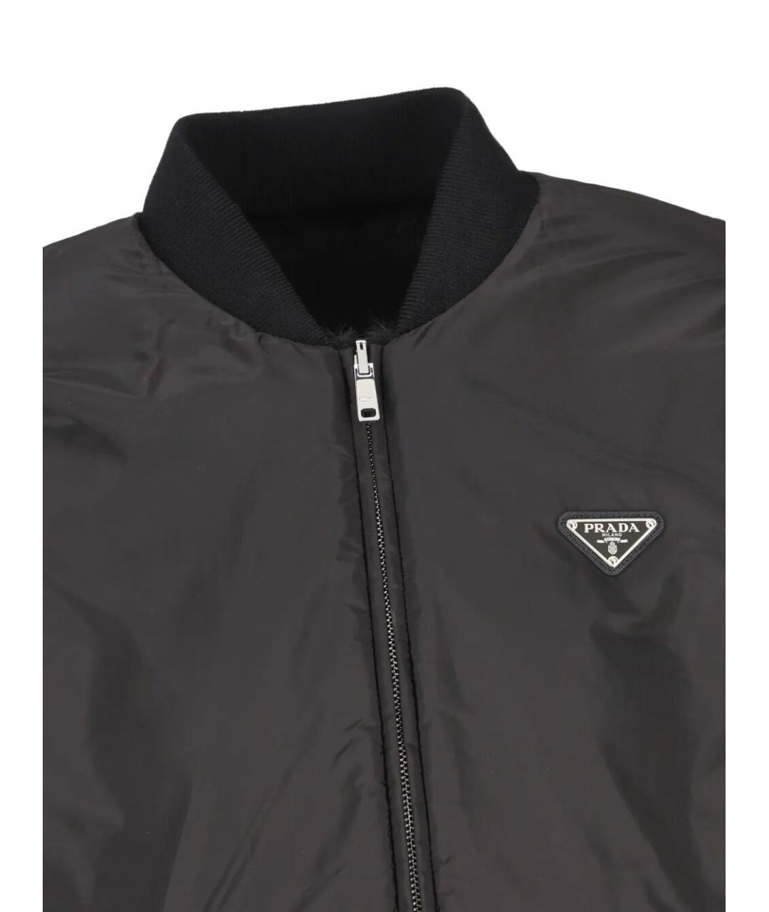 PRADA Черная полиамидовая куртка, фото 4