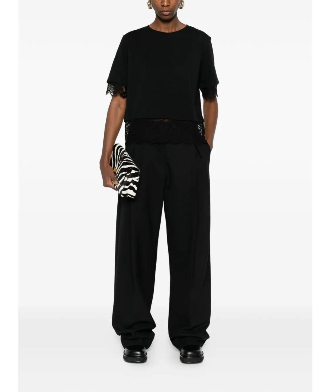 ALEXANDER MCQUEEN Черная хлопковая футболка, фото 2