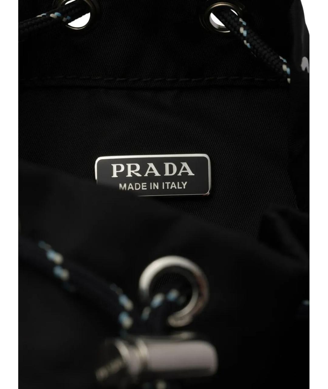 PRADA Черная синтетическая барсетка, фото 4