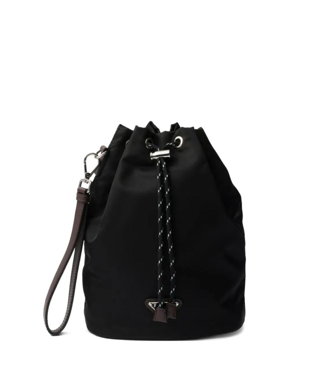 PRADA Черная синтетическая барсетка, фото 1