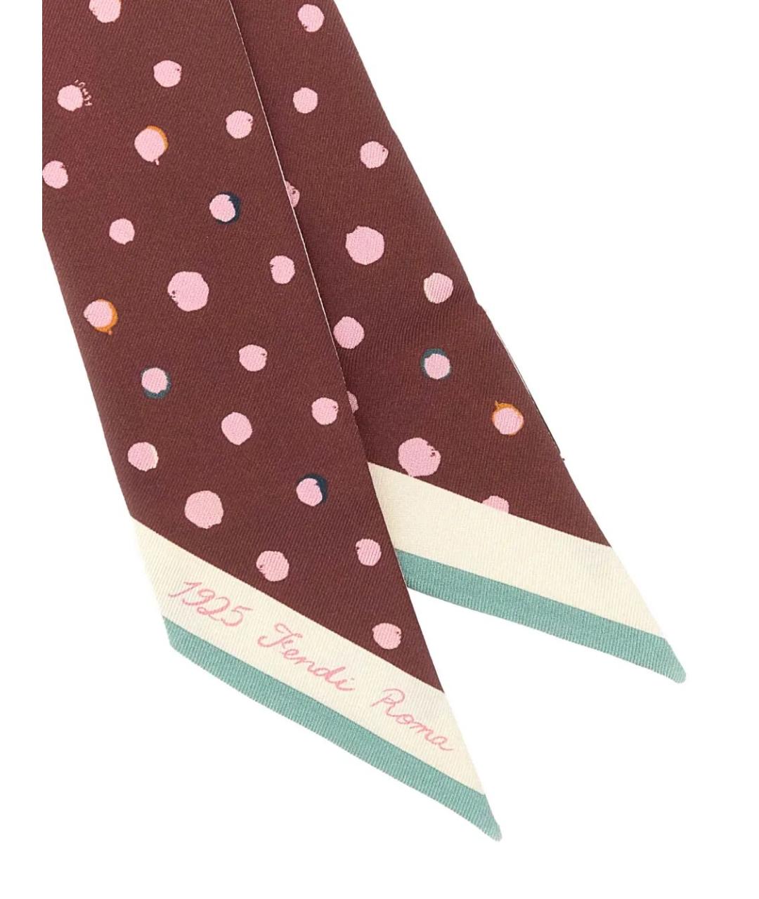 FENDI Мульти шелковый шарф, фото 3