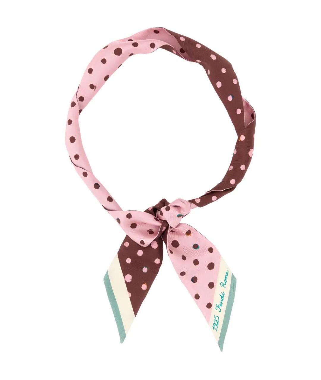 FENDI Мульти шелковый шарф, фото 1