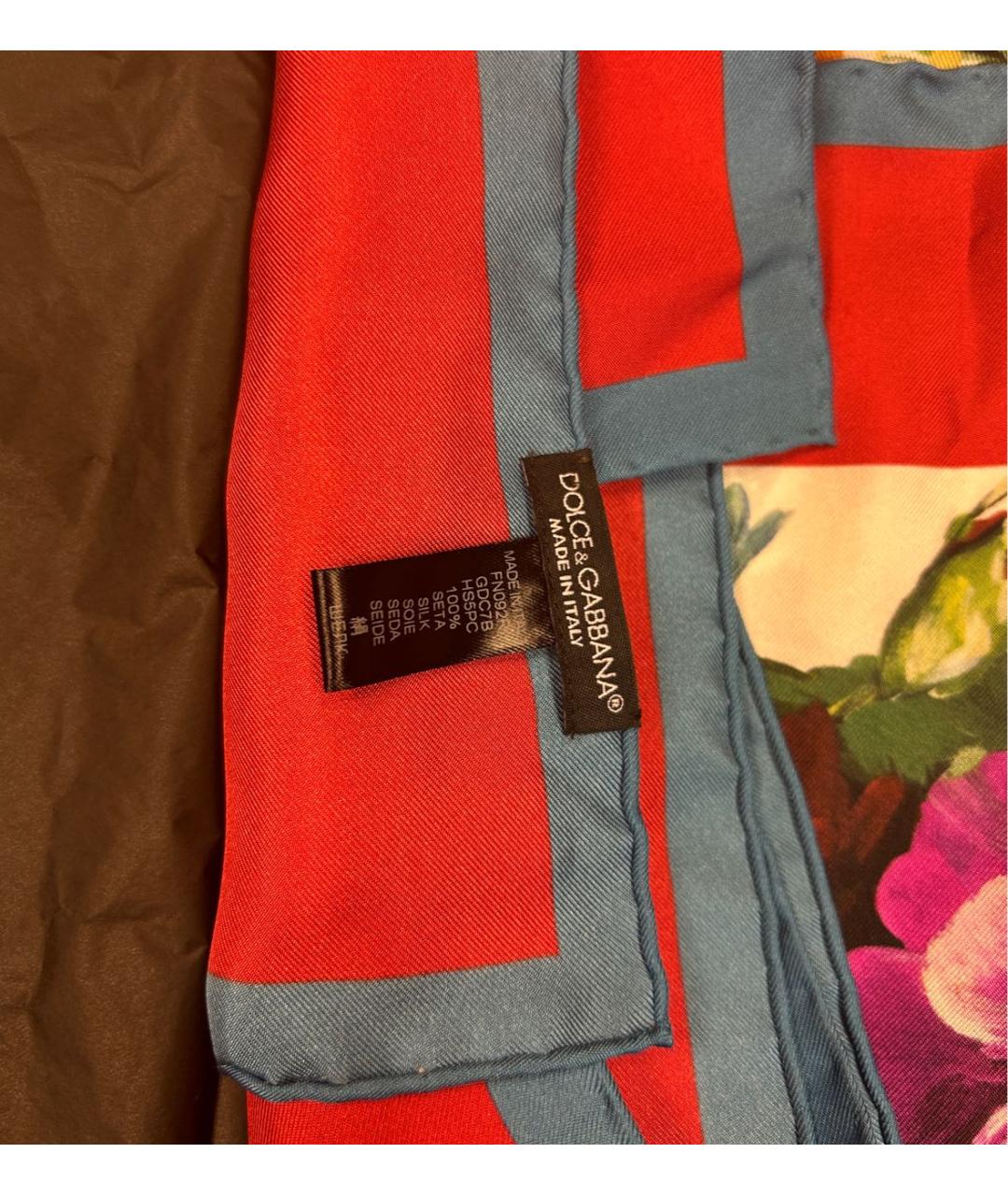 DOLCE&GABBANA Мульти шелковый платок, фото 3