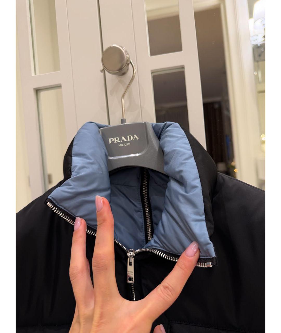 PRADA Черный полиамидовый пуховик, фото 3