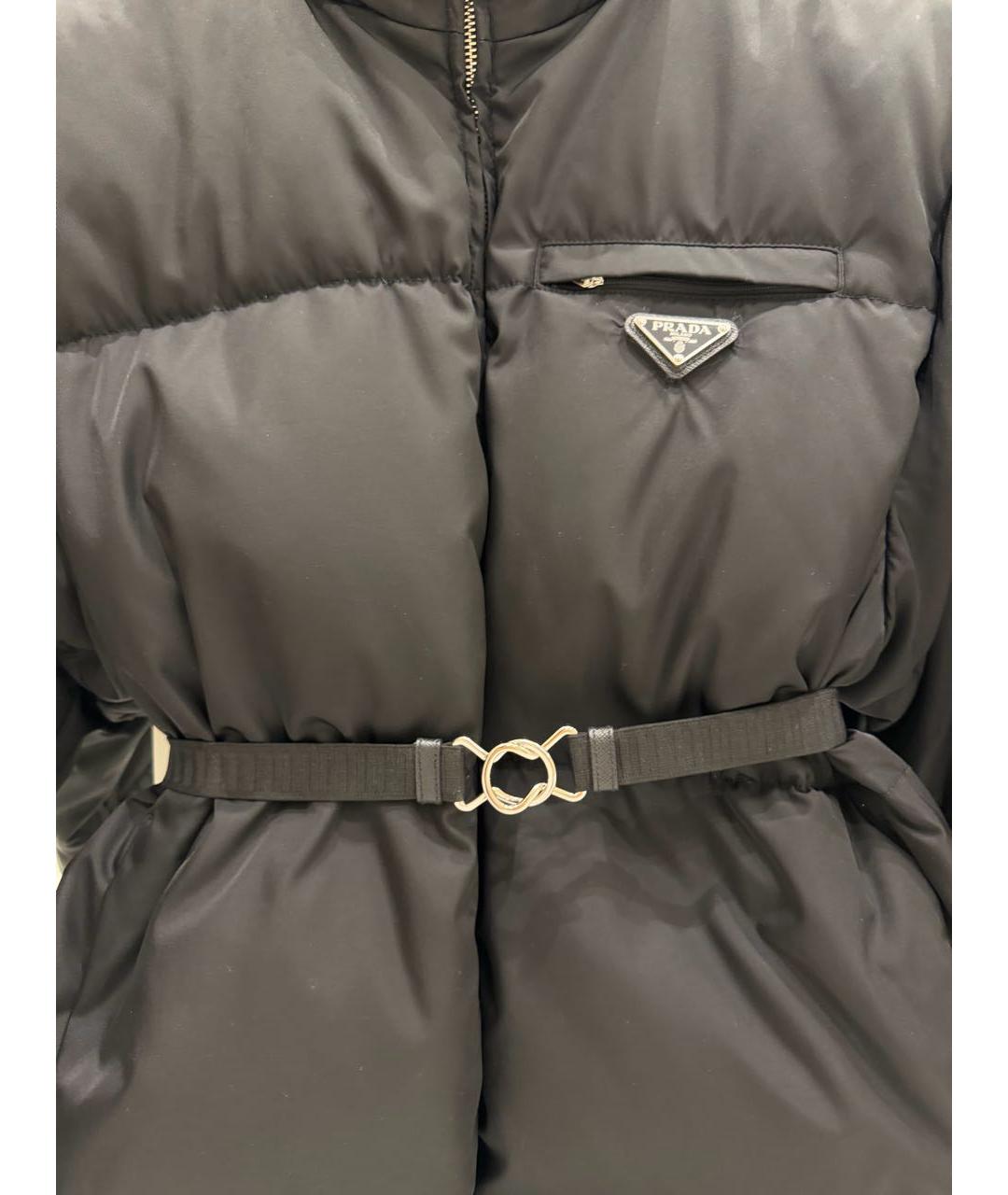 PRADA Черный полиамидовый пуховик, фото 7