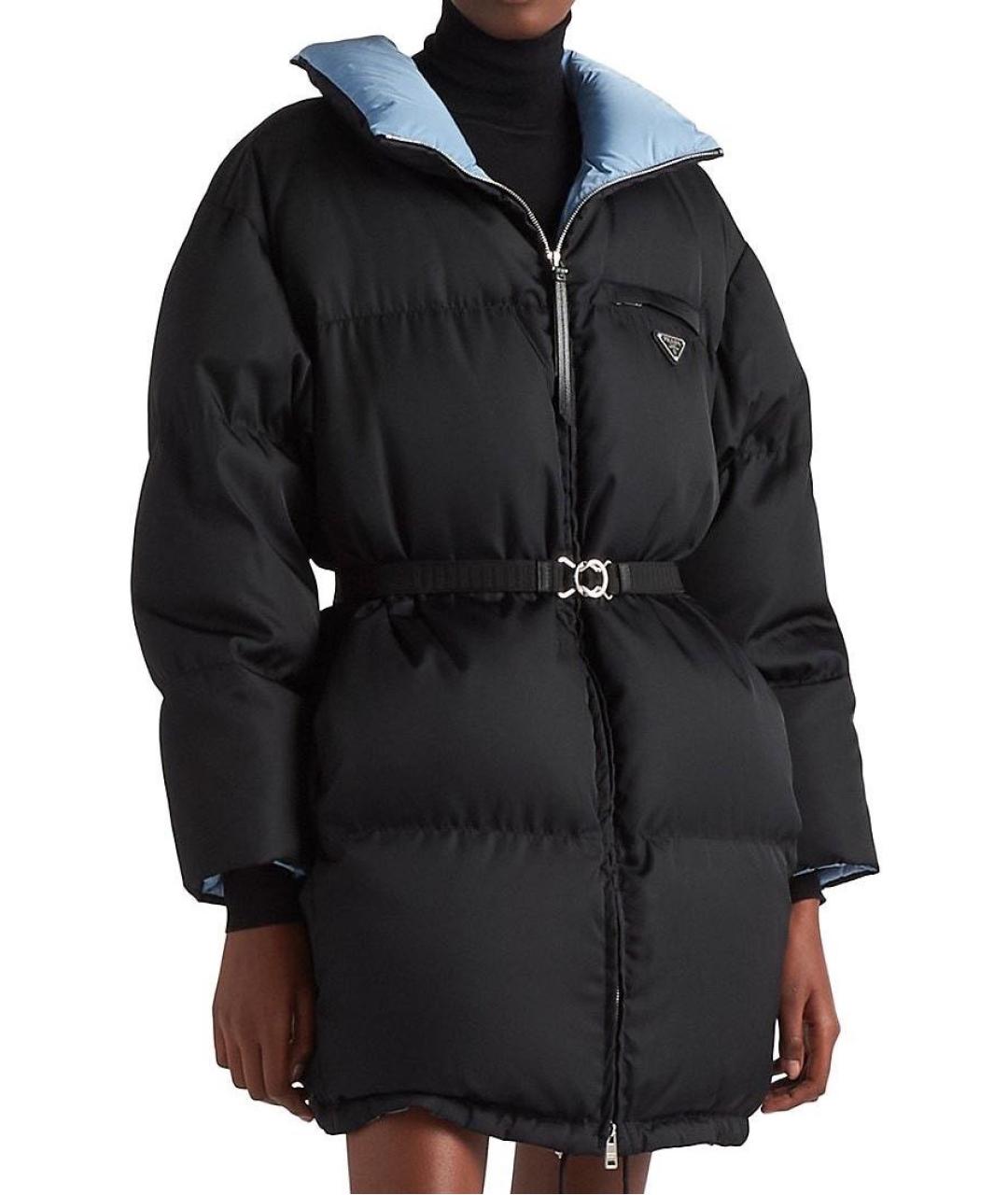 PRADA Черный полиамидовый пуховик, фото 2