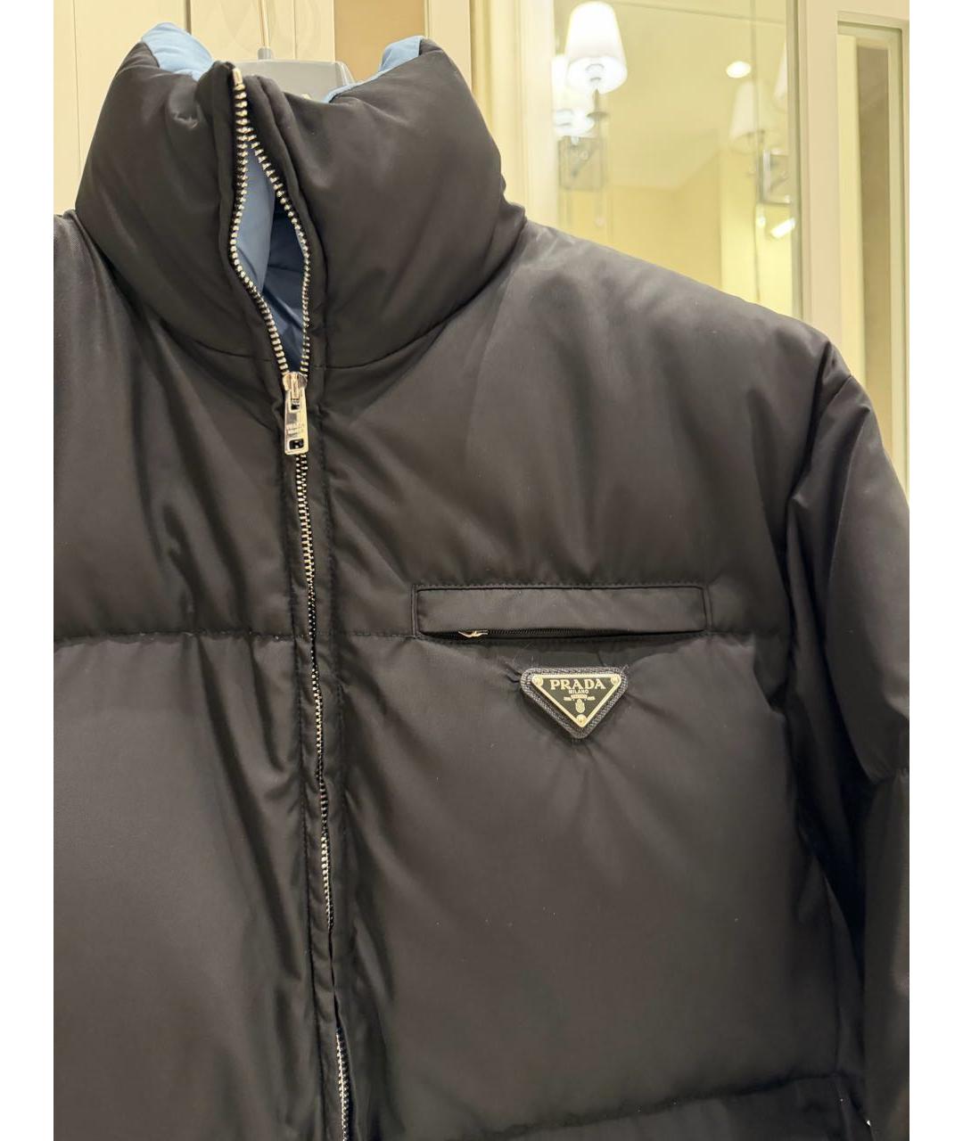 PRADA Черный полиамидовый пуховик, фото 6