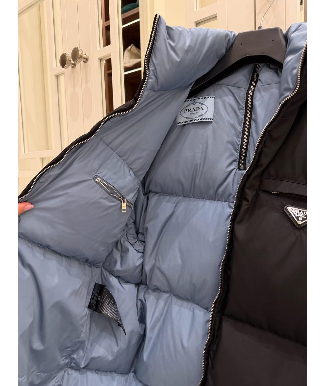 PRADA Черный полиамидовый пуховик, фото 8