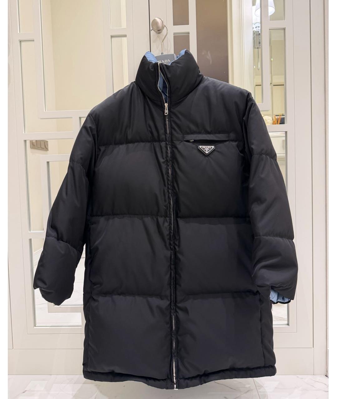 PRADA Черный полиамидовый пуховик, фото 9
