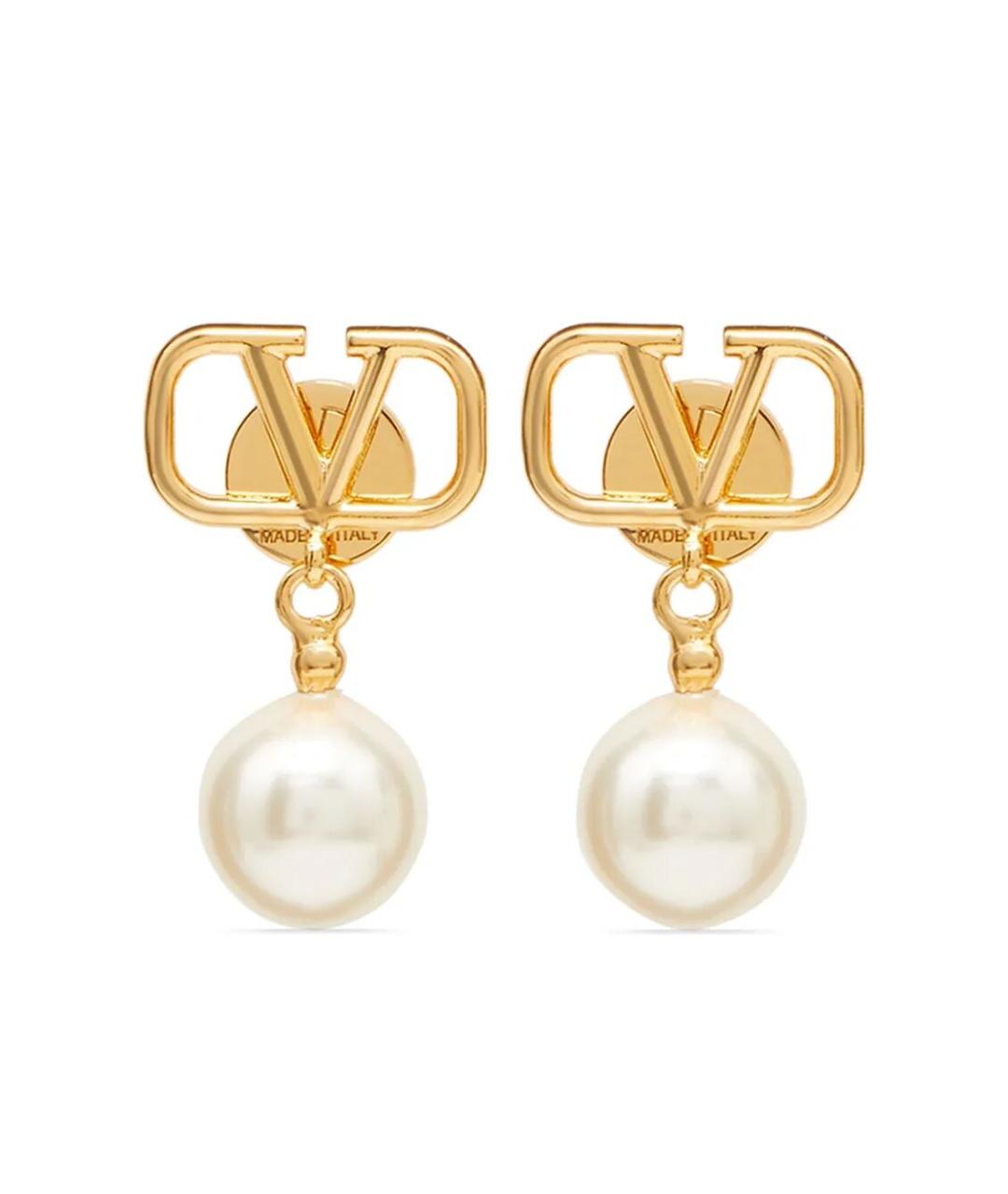 VALENTINO Золотые металлические серьги, фото 1