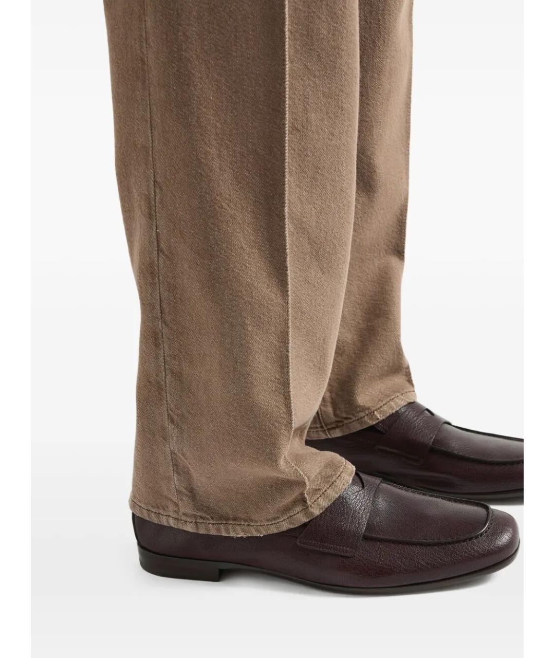 PRADA Коричневые кожаные лоферы, фото 2