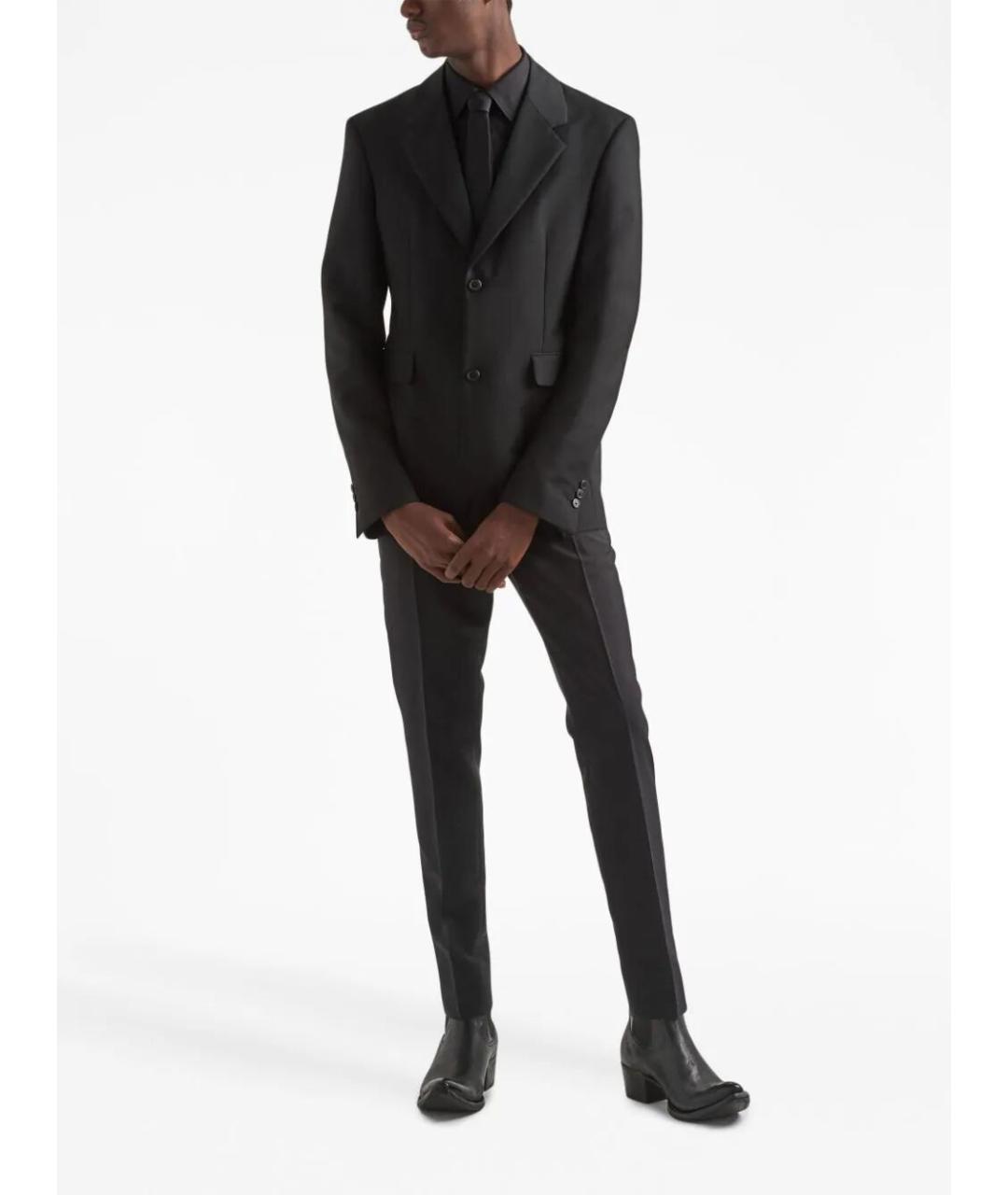 PRADA Черный шерстяной пиджак, фото 2
