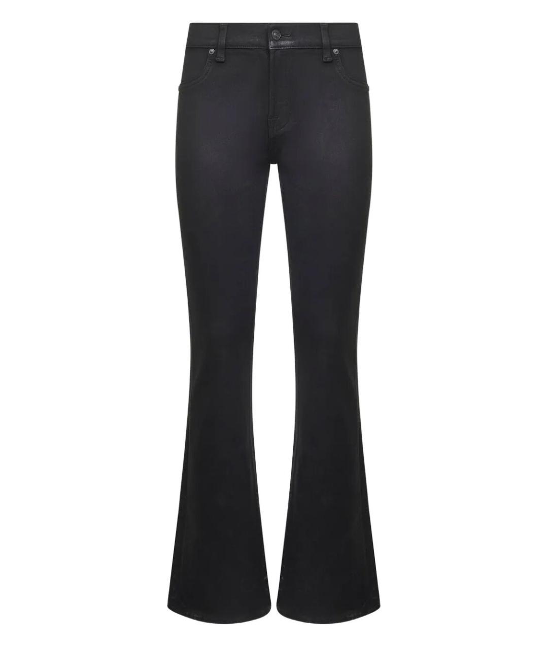 7 FOR ALL MANKIND Черные хлопковые джинсы клеш, фото 1