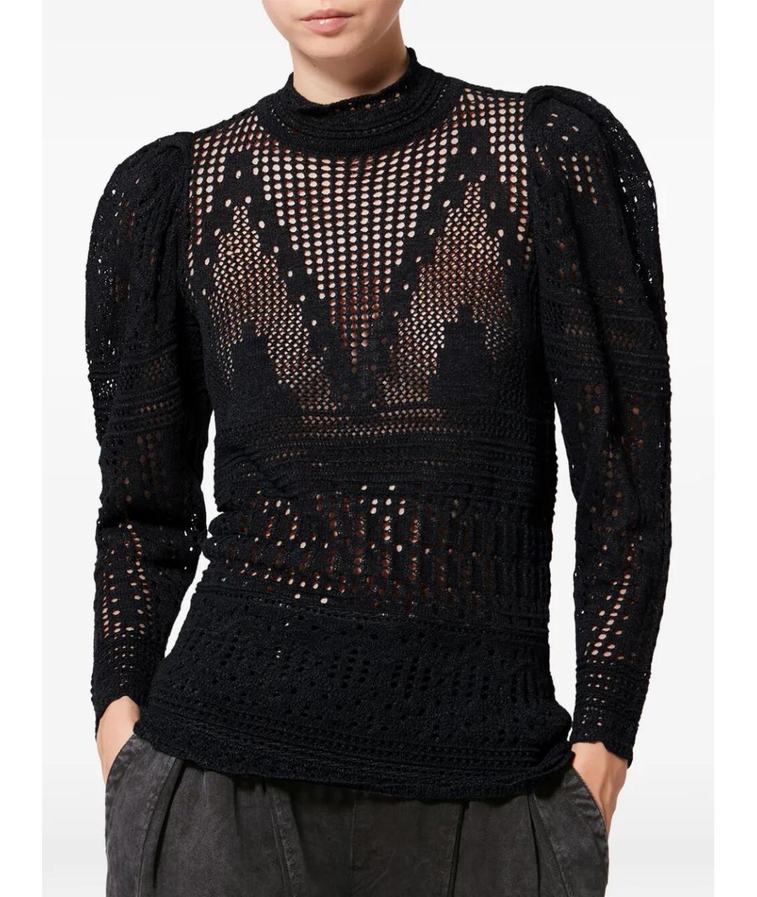 ISABEL MARANT Черный хлопковый джемпер / свитер, фото 2