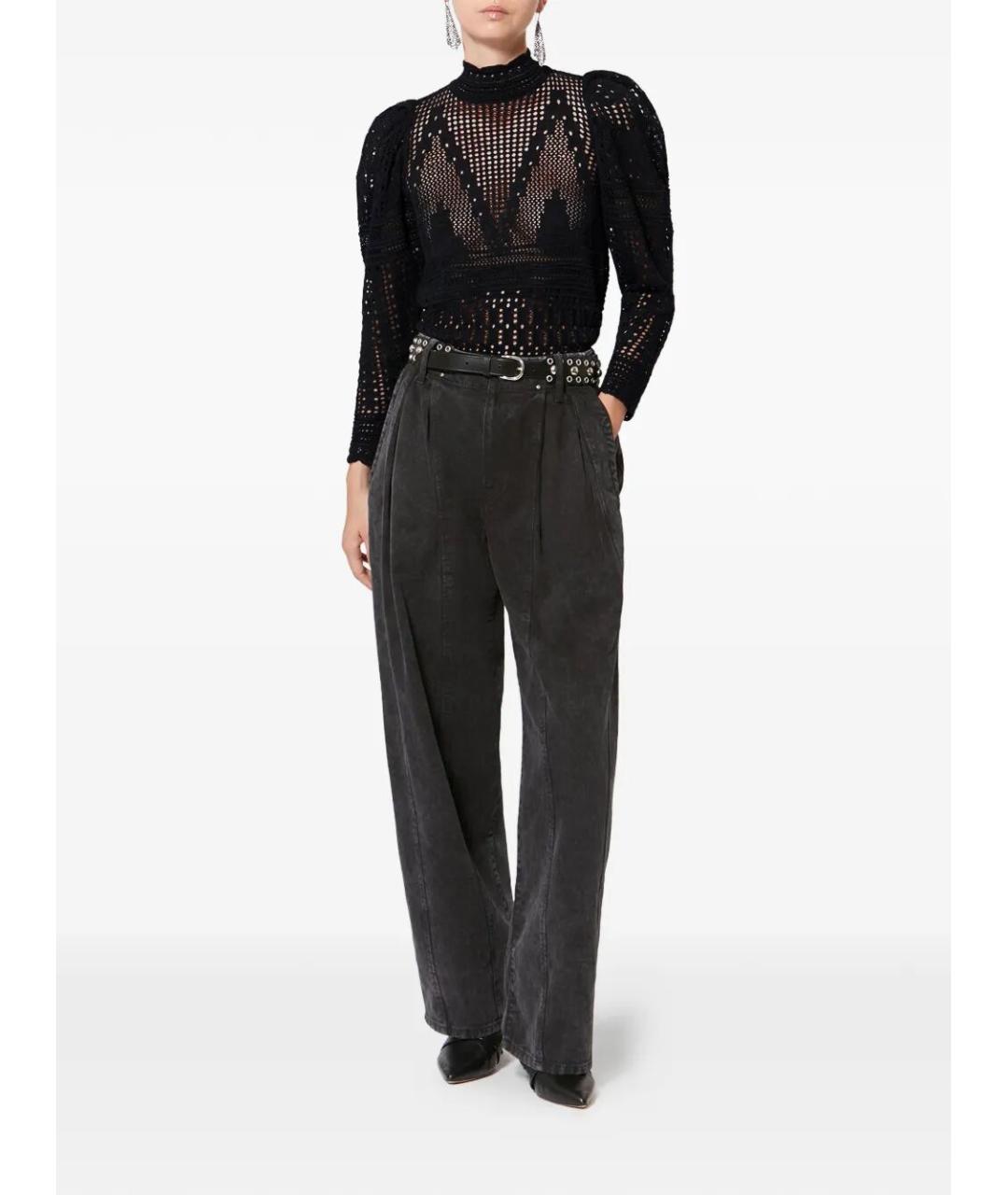 ISABEL MARANT Черный хлопковый джемпер / свитер, фото 5