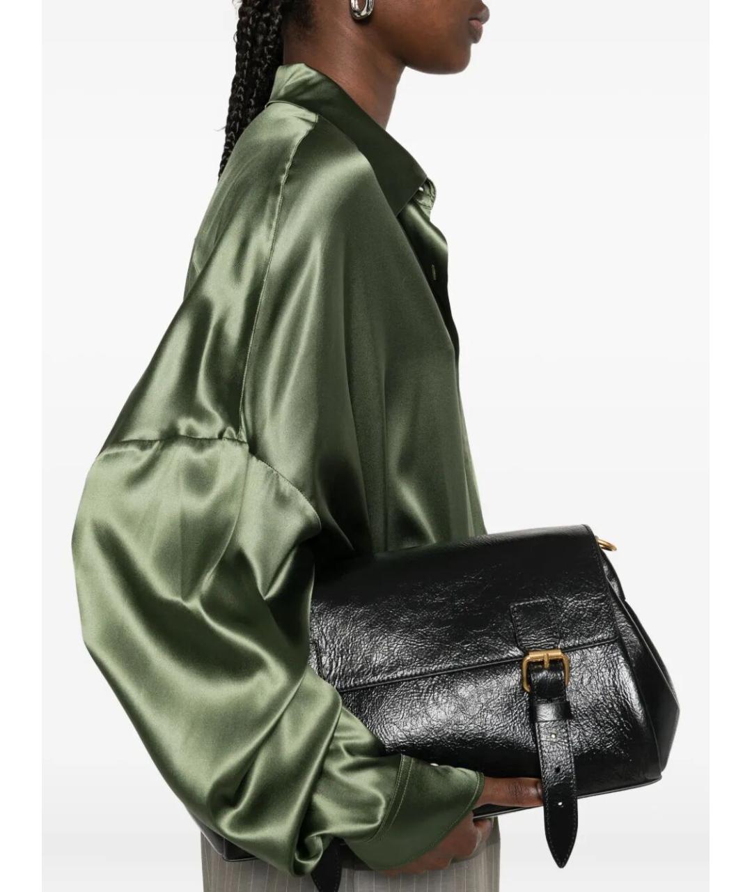 DRIES VAN NOTEN Зеленая шелковая рубашка, фото 3