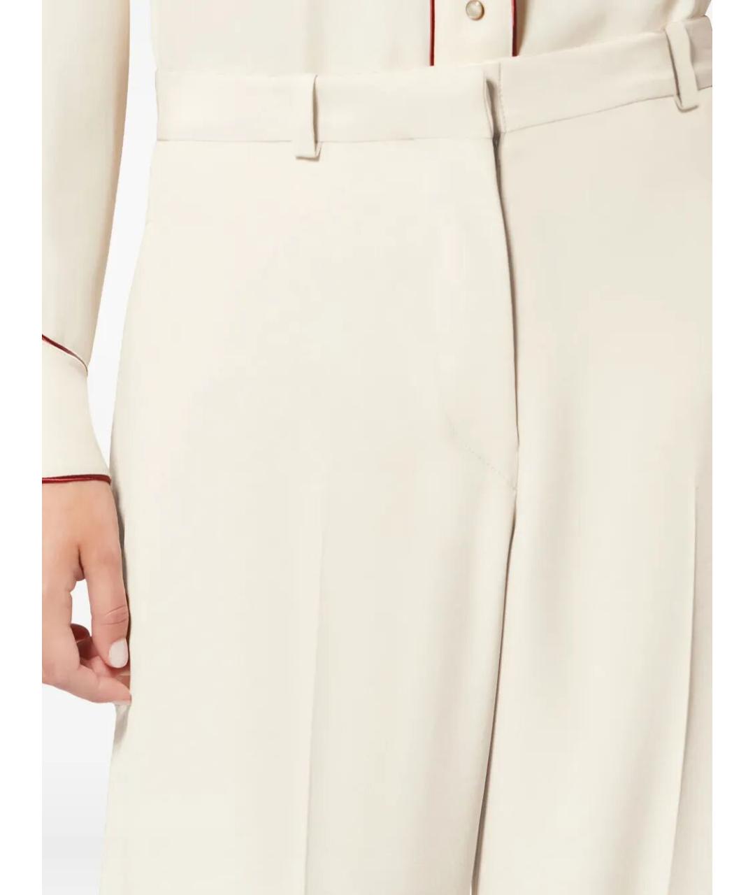 ISABEL MARANT Белые ацетатные прямые брюки, фото 3