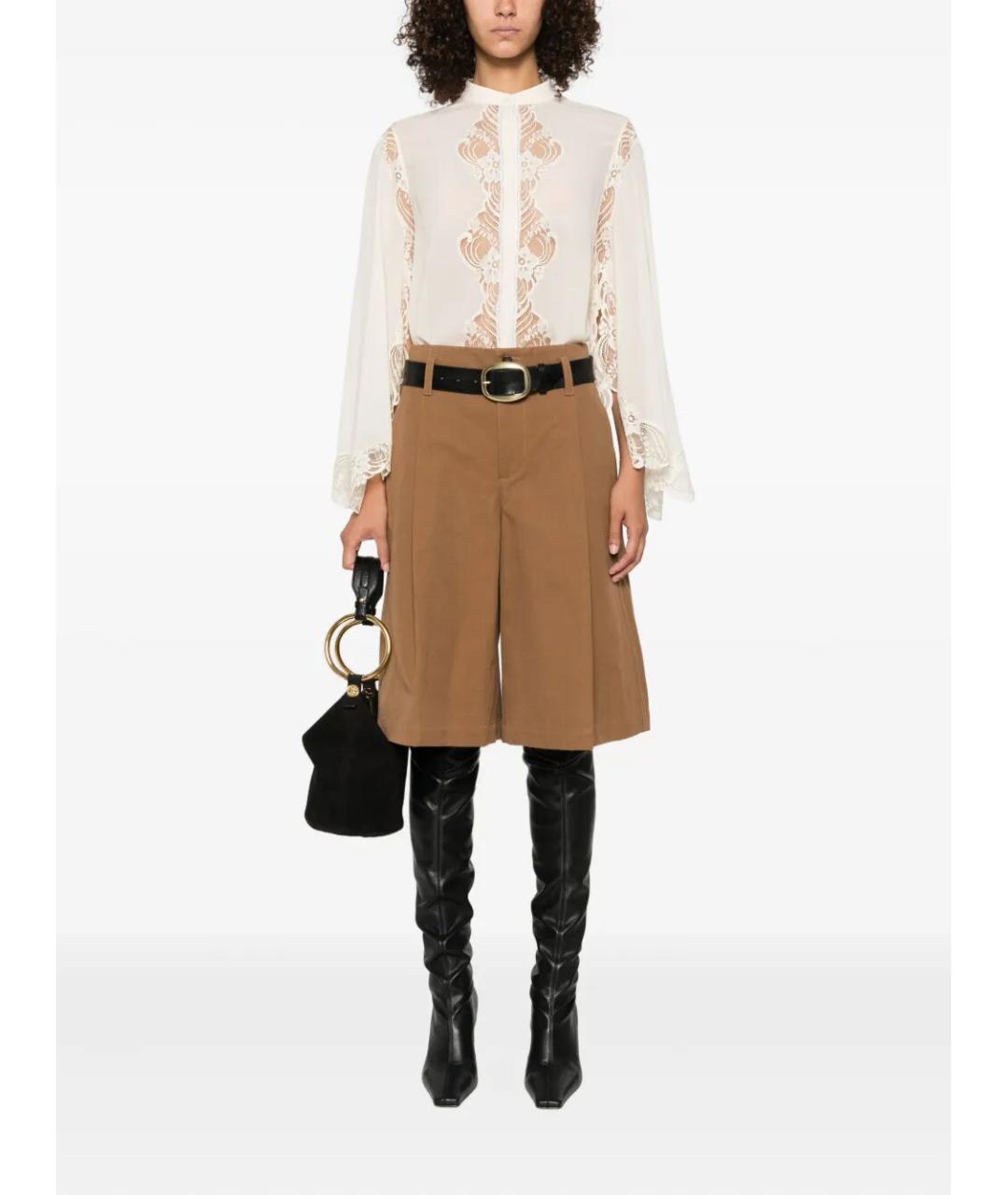 CHLOE Белая шелковая блузы, фото 2