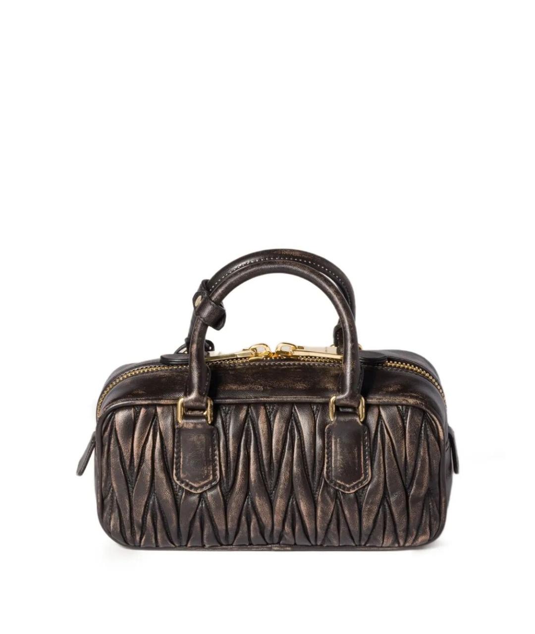 MIU MIU Коричневая кожаная сумка тоут, фото 3