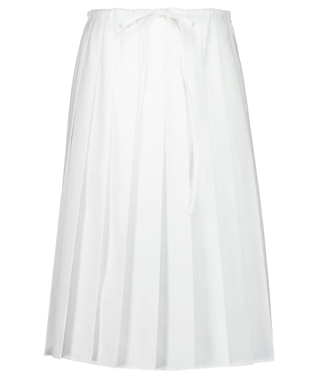 PRADA Белая полиэстеровая юбка миди, фото 1