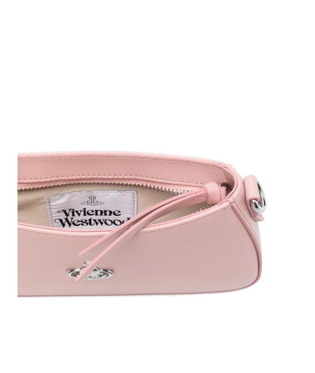 VIVIENNE WESTWOOD Розовая хлопковая сумка через плечо, фото 4