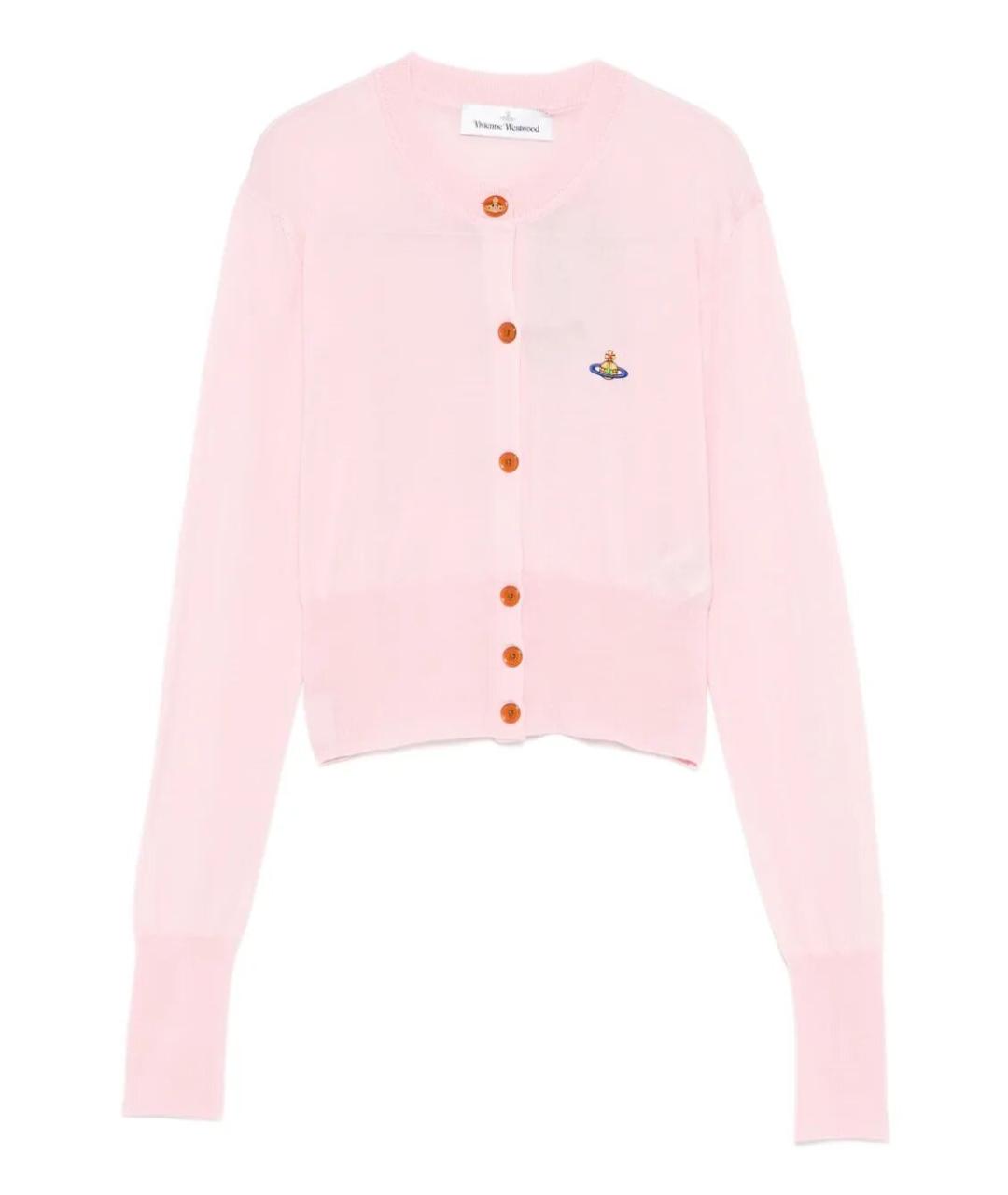 VIVIENNE WESTWOOD Розовый хлопковый кардиган, фото 1