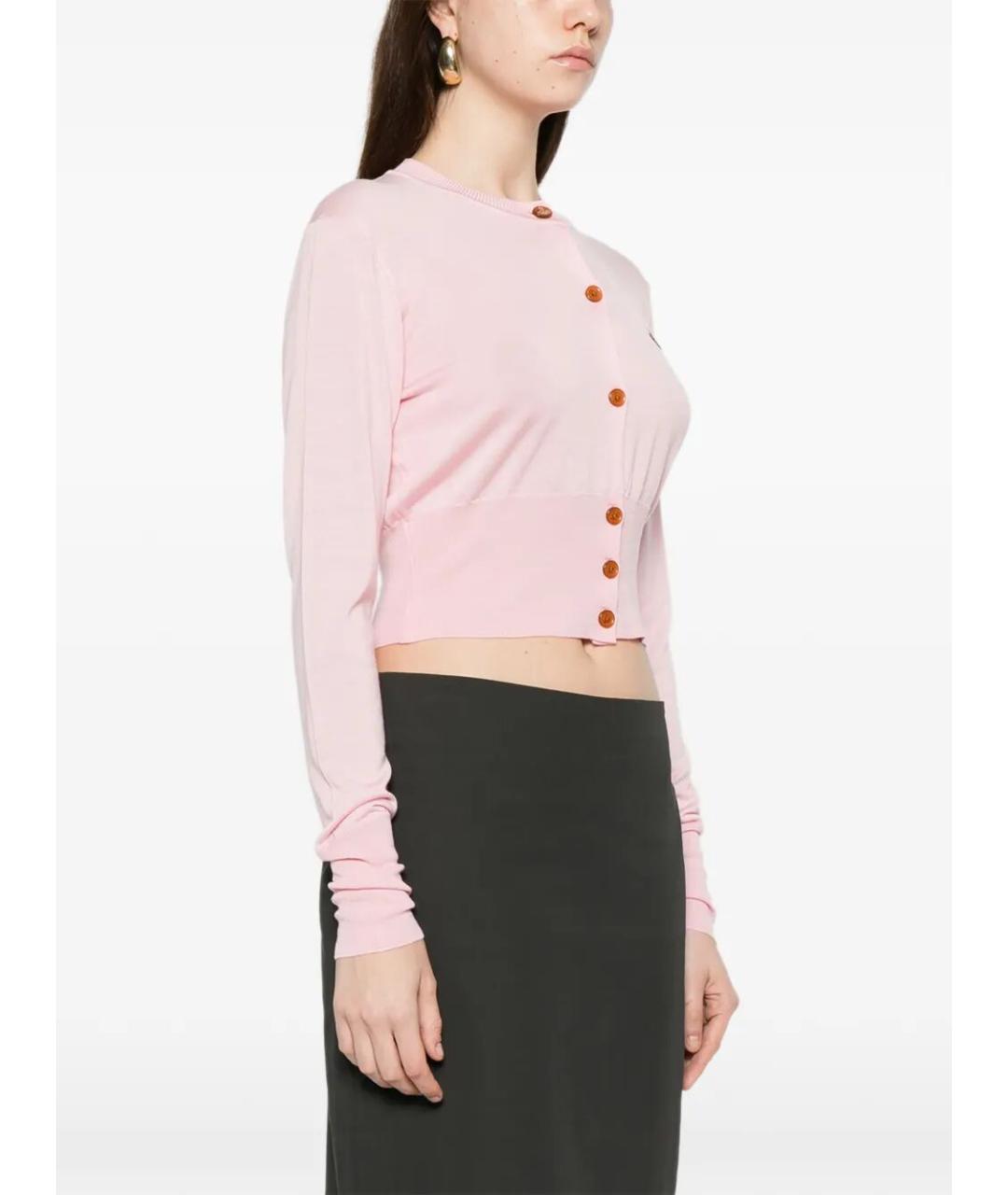 VIVIENNE WESTWOOD Розовый хлопковый кардиган, фото 4