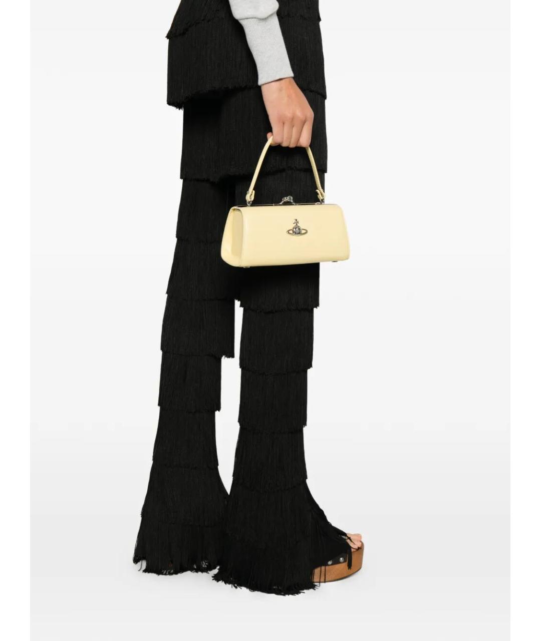 VIVIENNE WESTWOOD Бежевая сумка тоут из искусственной кожи, фото 2