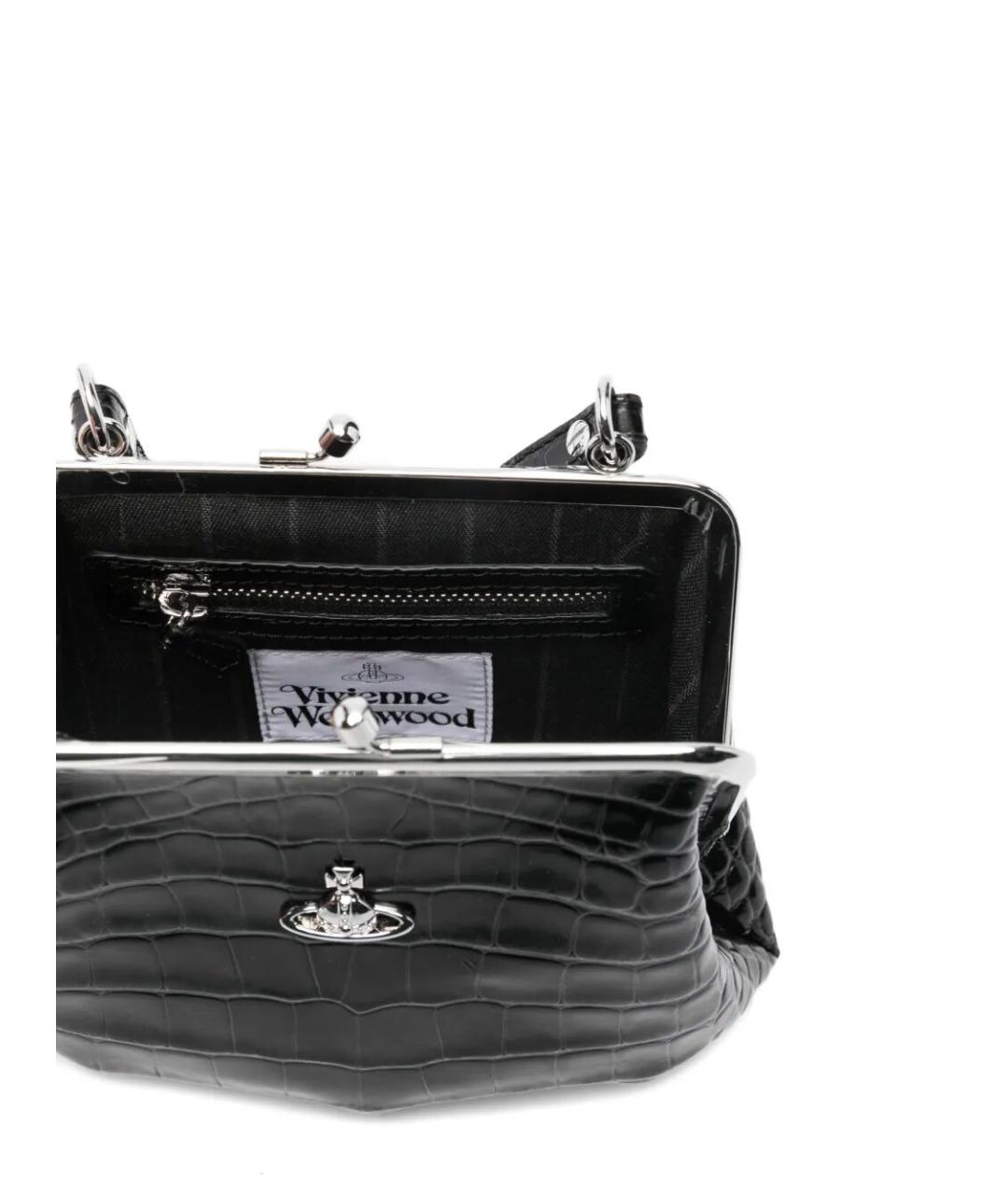 VIVIENNE WESTWOOD Черная сумка тоут из искусственной кожи, фото 4