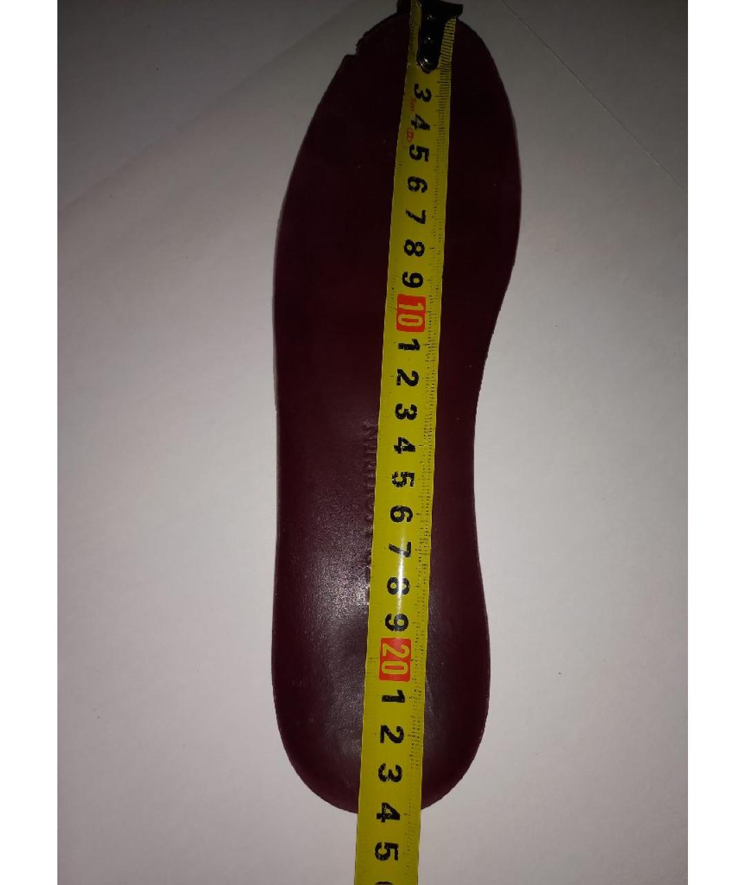 ALEXANDER MCQUEEN Бордовые бархатные кроссовки, фото 5