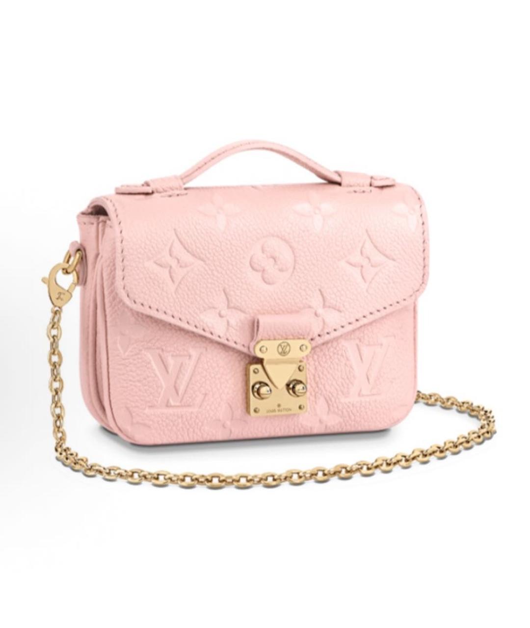 LOUIS VUITTON Розовая кожаная сумка через плечо, фото 5