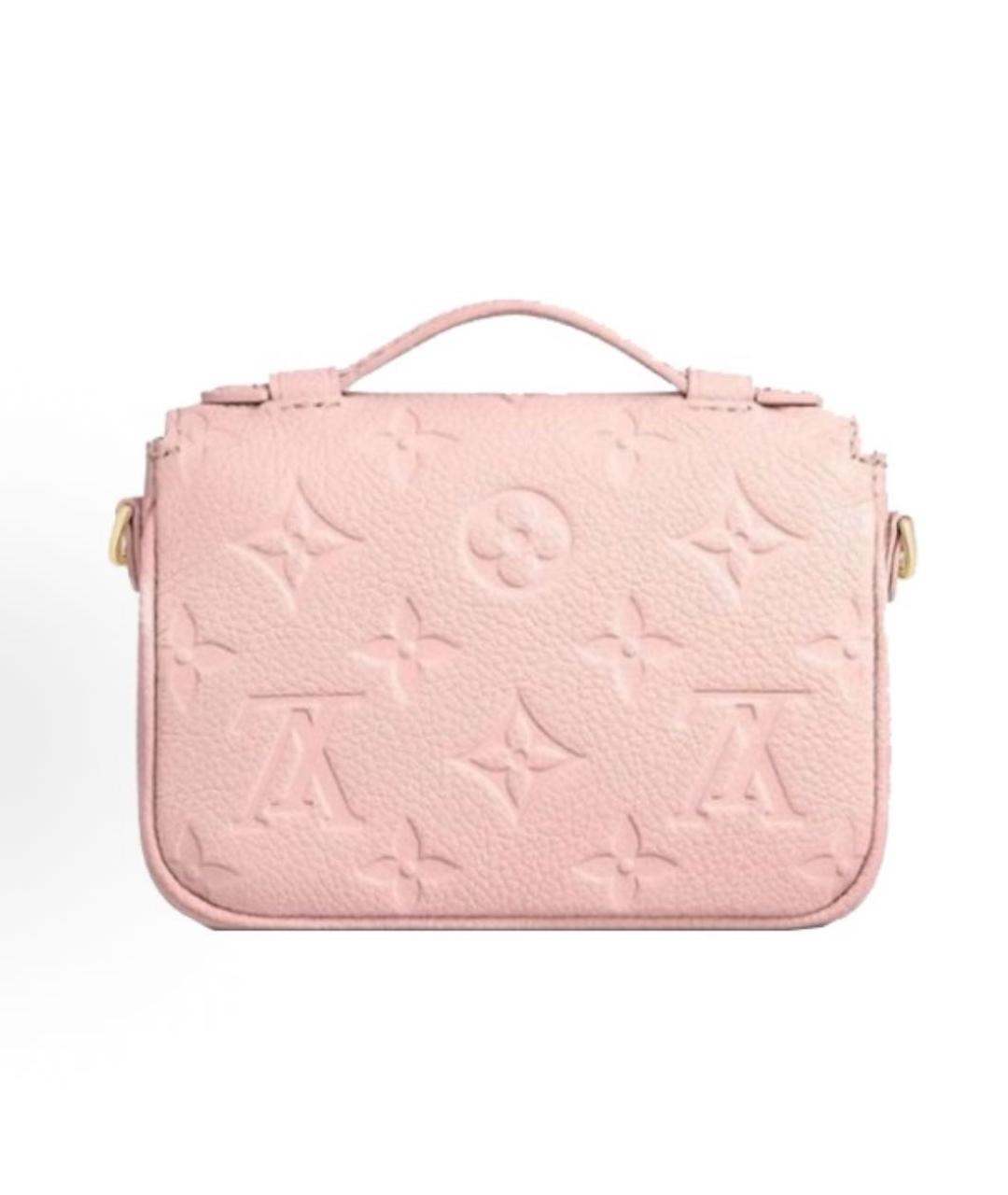 LOUIS VUITTON Розовая кожаная сумка через плечо, фото 3